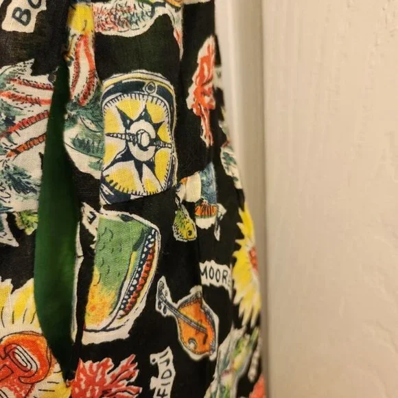 NEW Anthropoligie Maeve Polynesian Islands Dress Tiki Size 0 - Picture 4 of 9